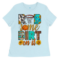 Baby Blue rub some dirt on it basketball Ladies Tee - HRA Design Shop