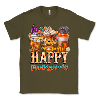Army Green happy thanksgiving Classic Tee - CowhideDigitalArt