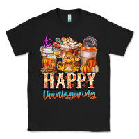 Black happy thanksgiving Classic Tee - CowhideDigitalArt