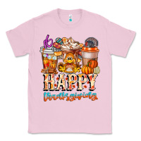 Bubblegum Pink happy thanksgiving Classic Tee - CowhideDigitalArt