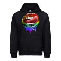 Black rainbow lips pride Urban Hoodie - FaDigitalArtStudio