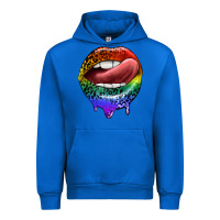 Cobalt rainbow lips pride Urban Hoodie - FaDigitalArtStudio