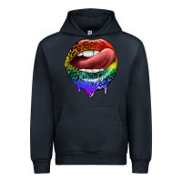 Navy rainbow lips pride Urban Hoodie - FaDigitalArtStudio