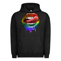 Pigment Black rainbow lips pride Urban Hoodie - FaDigitalArtStudio