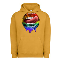 Pigment Peanut Butter rainbow lips pride Urban Hoodie - FaDigitalArtStudio