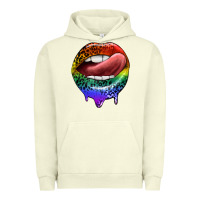 Pigment Pistachio rainbow lips pride Urban Hoodie - FaDigitalArtStudio