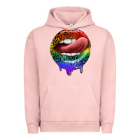 Pigment Salmon rainbow lips pride Urban Hoodie - FaDigitalArtStudio