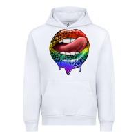 White rainbow lips pride Urban Hoodie - FaDigitalArtStudio