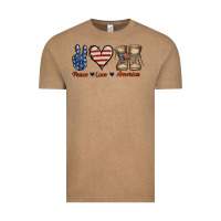 Vintage Coffee Peace Love America Vintage Tee - Jasminsmagicworld