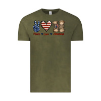 Vintage Olive Peace Love America Vintage Tee - Jasminsmagicworld