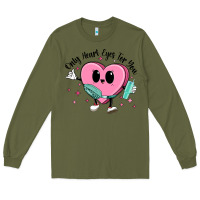 Army Green only heart eyes for you Long Sleeve Tee - MaliasSmallBusiness