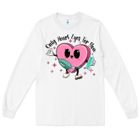 White only heart eyes for you Long Sleeve Tee - MaliasSmallBusiness