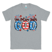 Heather Grey one nation under god Classic Tee - MaliasSmallBusiness