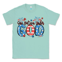 Seafoam one nation under god Classic Tee - MaliasSmallBusiness