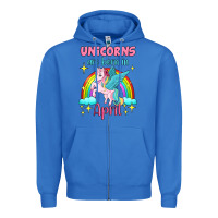 True Royal unicorns are born in april Zipper Hoodie - Jasminsmagicworld