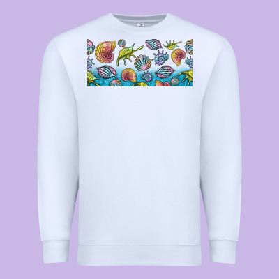 Sea Shells Premium Sweatshirt Designed By Tumblerdesignbyshophia