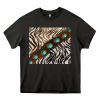 Asphalt zebra gemstone leather Heavy Core Tee - BarkalooDesign