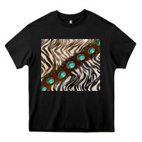 Black zebra gemstone leather Heavy Core Tee - BarkalooDesign