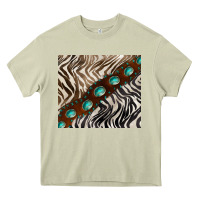 Mossy zebra gemstone leather Heavy Core Tee - BarkalooDesign