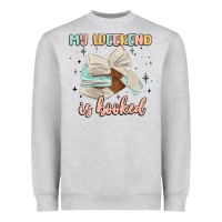 Heather Grey my weekend is booked Heavyweight Sweatshirt - MaliasSmallBusiness