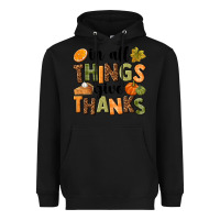 Black In all things give thanks Heavyweight Hoodie - NancyCooperArtShop