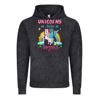 Vintage Black unicorns are born in august Vintage Hoodie - Jasminsmagicworld