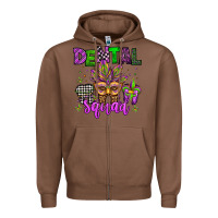 Chestnut dental squad mardi gras teeth Zipper Hoodie - Jasminsmagicworld