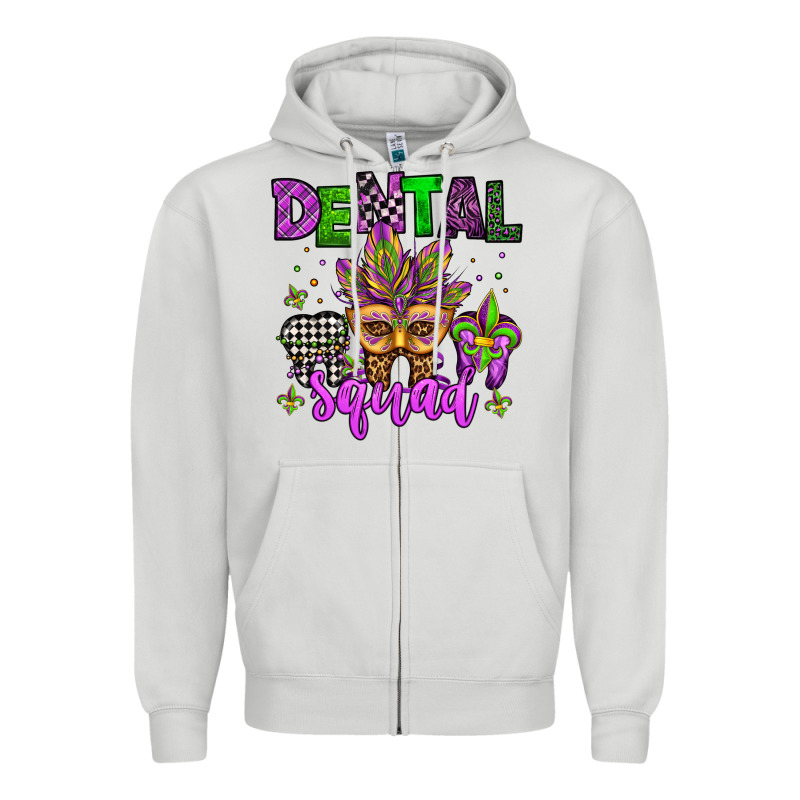 Dental Squad Mardi Gras Teeth Zipper Hoodie by Jasminsmagicworld | Teevron
