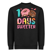 Black 100 days sweeter Heavyweight Sweatshirt - MaliasSmallBusiness