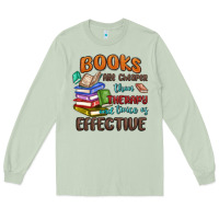 Matcha books are cheaper than therapy Long Sleeve Tee - MaliasSmallBusiness