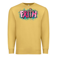 Antique Gold Cancer Faith Cross Premium Sweatshirt - HowdyJamesFarm