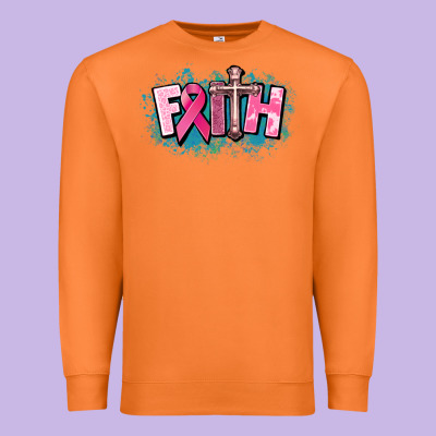Cancer Faith Cross Premium Sweatshirt Designed By Howdyjamesfarm