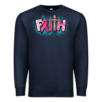 Navy Cancer Faith Cross Premium Sweatshirt - HowdyJamesFarm