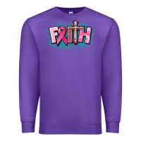 Purple Cancer Faith Cross Premium Sweatshirt - HowdyJamesFarm