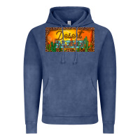 Vintage Denim western desert darlin sunset cactus leopard serape   license plate tem Vintage Hoodie - BarkalooDesign