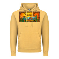 Vintage Mustard western desert darlin sunset cactus leopard serape   license plate tem Vintage Hoodie - BarkalooDesign