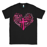 Black jesus is love heart cross valentines day Classic Tee - MaliasSmallBusiness