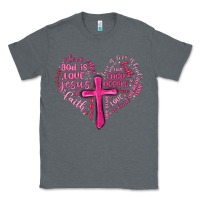 Charcoal Heather jesus is love heart cross valentines day Classic Tee - MaliasSmallBusiness