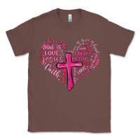 Chestnut jesus is love heart cross valentines day Classic Tee - MaliasSmallBusiness