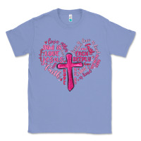 Colony Blue jesus is love heart cross valentines day Classic Tee - MaliasSmallBusiness