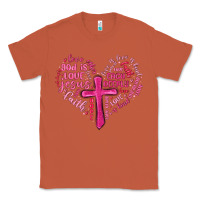 Copper jesus is love heart cross valentines day Classic Tee - MaliasSmallBusiness