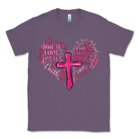 Lavender jesus is love heart cross valentines day Classic Tee - MaliasSmallBusiness