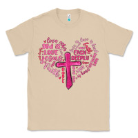 Mushroom jesus is love heart cross valentines day Classic Tee - MaliasSmallBusiness
