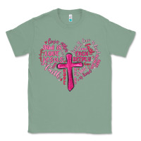 Sage jesus is love heart cross valentines day Classic Tee - MaliasSmallBusiness