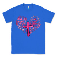 True Royal jesus is love heart cross valentines day Classic Tee - MaliasSmallBusiness