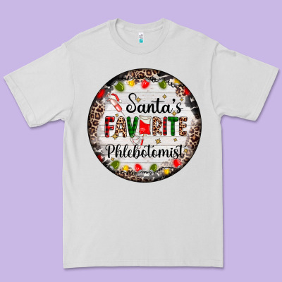 Christmas Santas Favorite Phlebotomist Light Premium Tee Designed By Adodesignshop