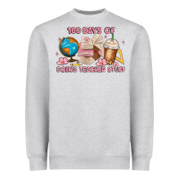 Heather Grey 100 days of doing teacher stuff Heavyweight Sweatshirt - MaliasSmallBusiness