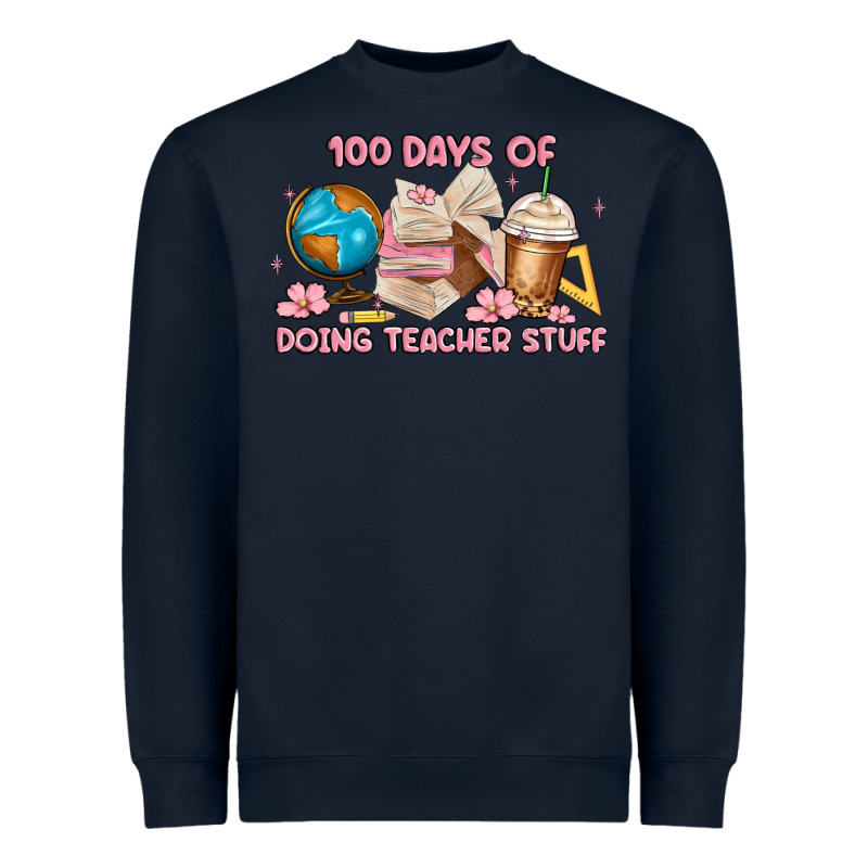 100 Days Of Doing Teacher Stuff Heavyweight Sweatshirt by MaliasSmallBusiness | Teevron