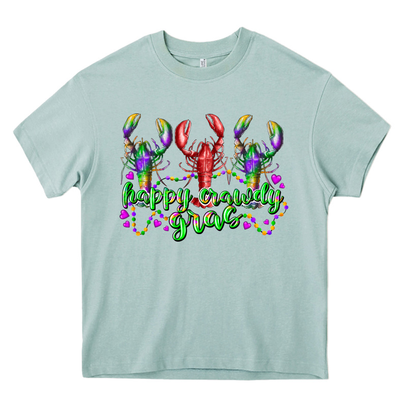 Happy Crawdy Gras Heavy Core Tee by RacoonDesign | Teevron