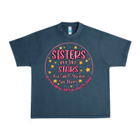 Midnight Navy sisters are like stars you can't always see them Urban Heavy Tee - MaliasSmallBusiness